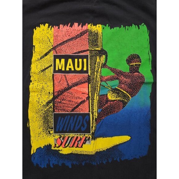 Vintage 1990 Maui Windsurf T Shirt Hawaiian Mens Large‎ Single Stitch - Picture 3 of 13